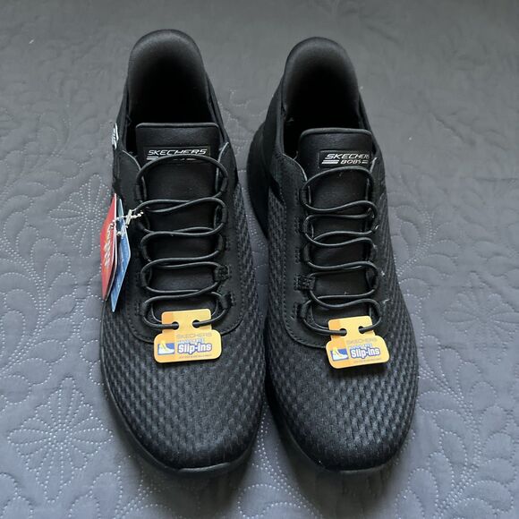 Skechers Work Footwear Hands Free Slip-ins Black SZ 9.5 Wide Comfort Fit NWOB - Picture 1 of 11